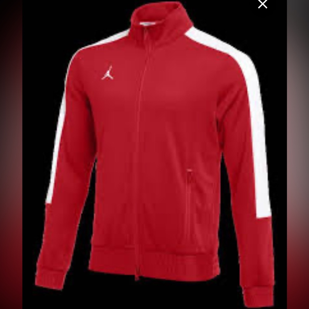 Jordan Men's Red and White Track Jacket